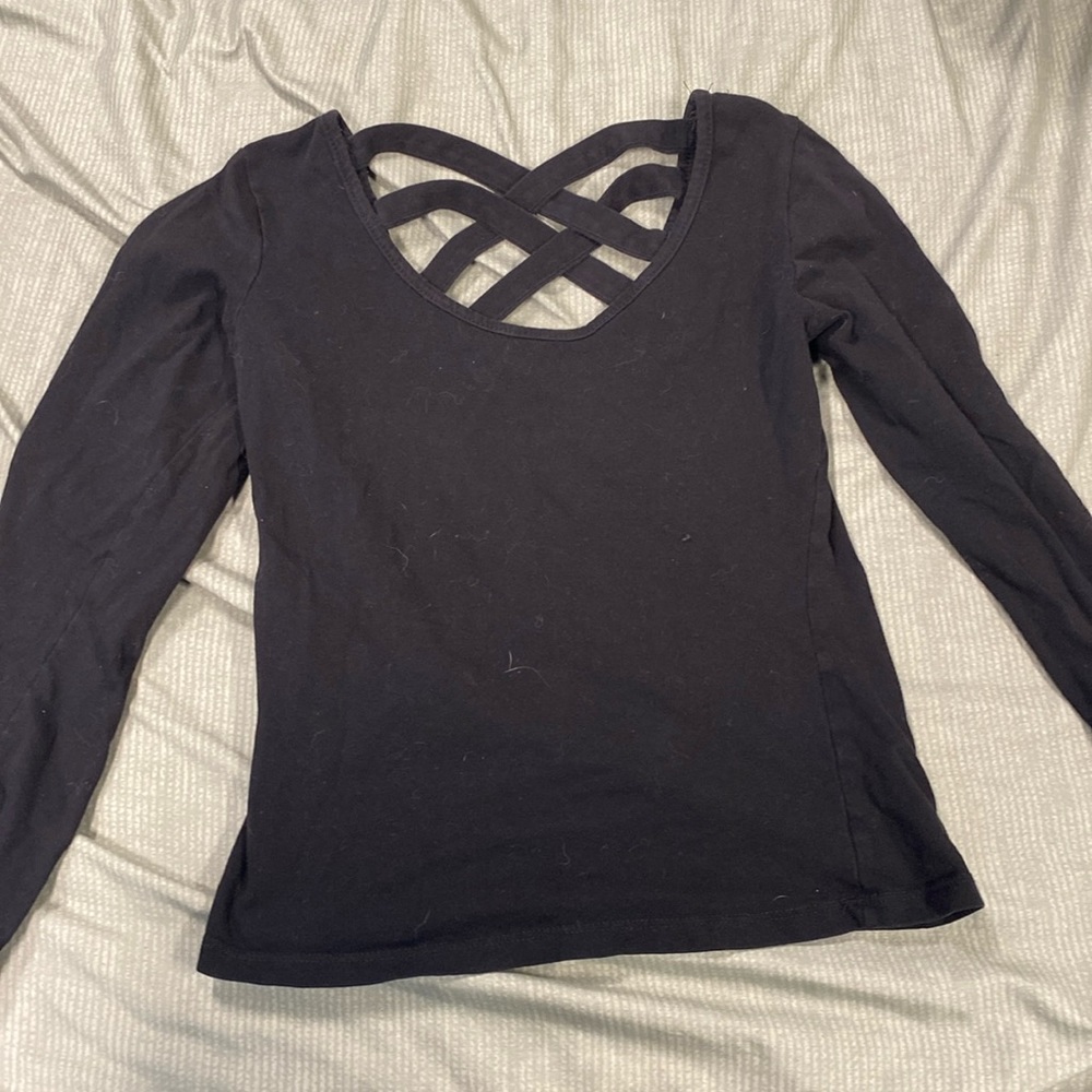 Black racer back top